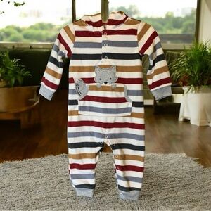 Carter's Multicolor Striped Fox Footie.